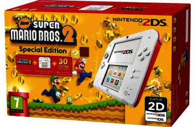 2DS White/Red Console with Super Mario Bros. 2